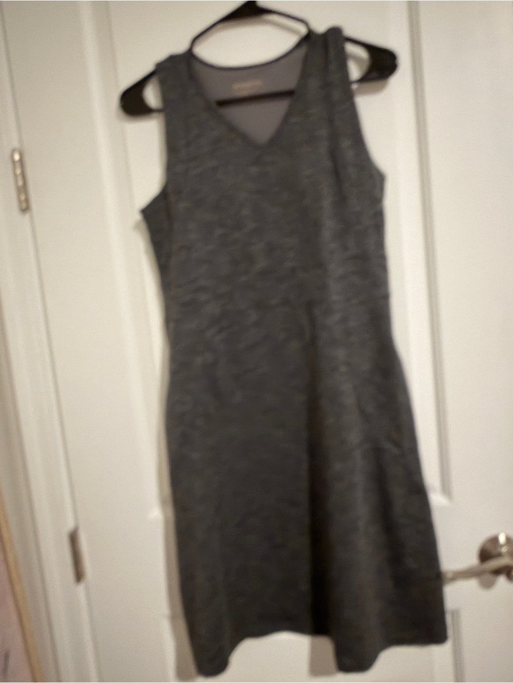 Mondetta Sleeveless V-Neck Midi Dress - Gray